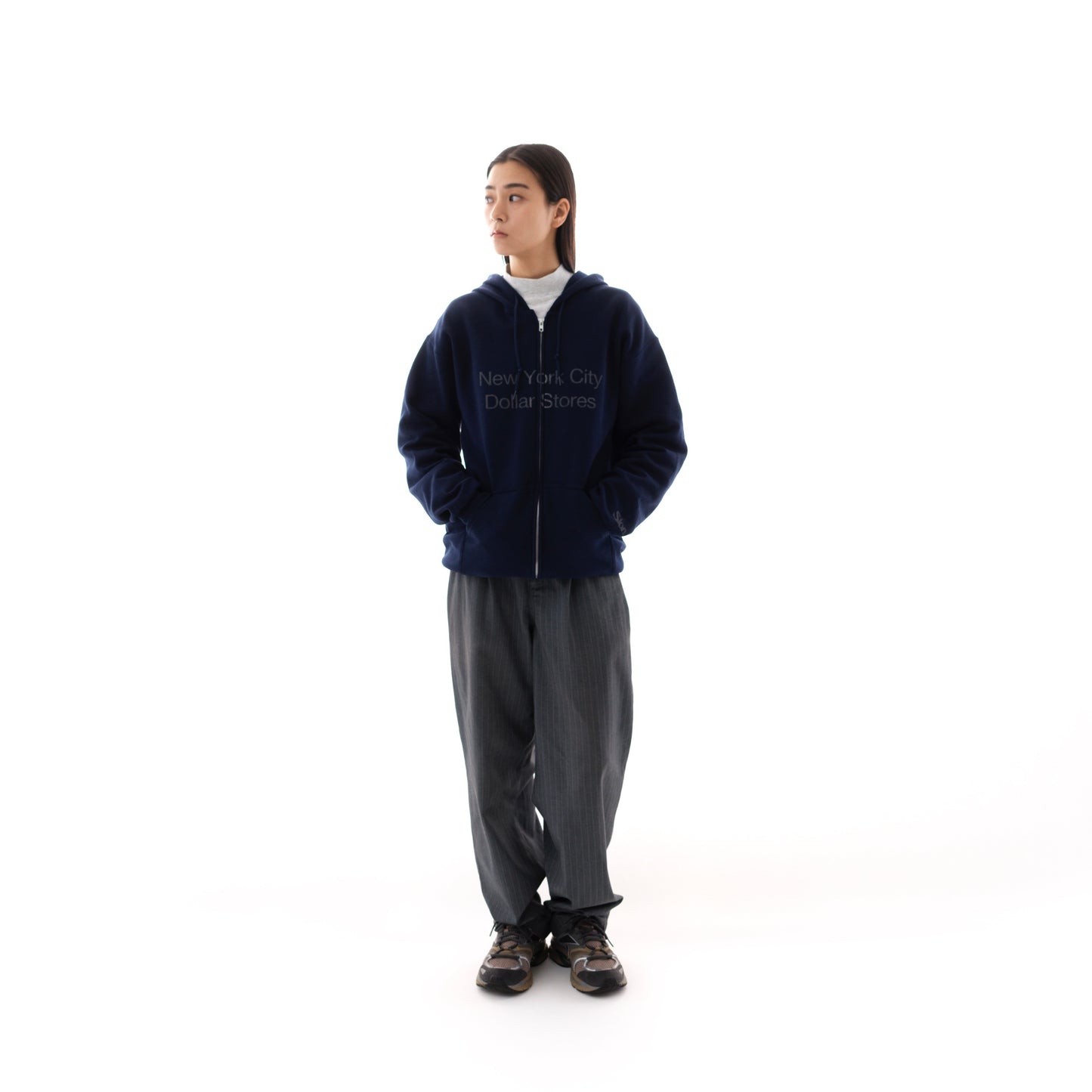 Slon NYC Dollar Stores Zip Hooded "Navy"