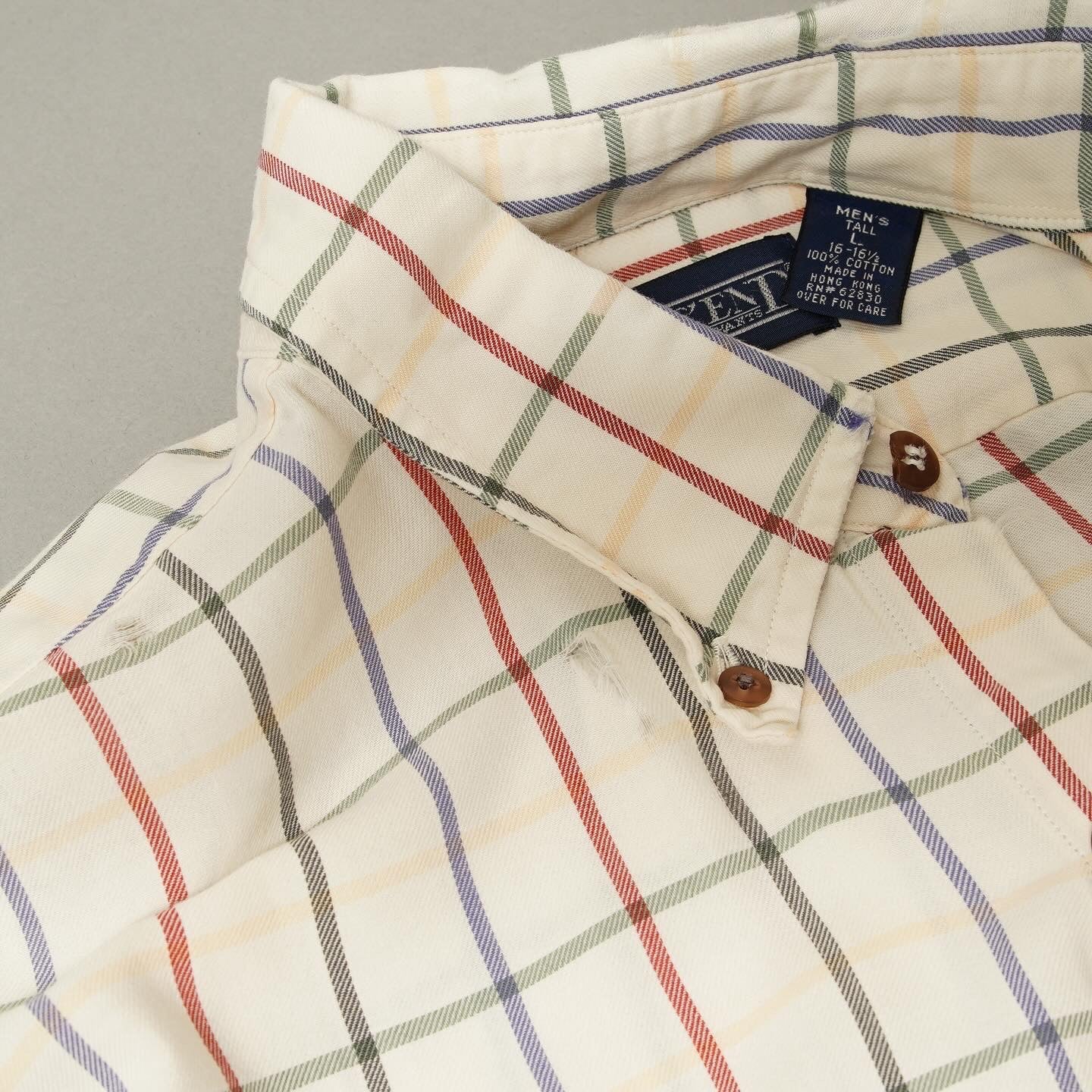 LANDS’ END Multi Graph Check L/S Shirt
