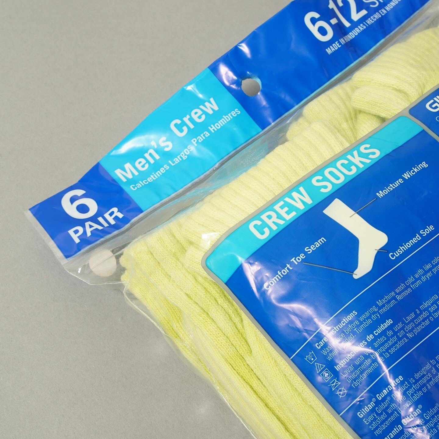 GILDAN 6P Crew Socks