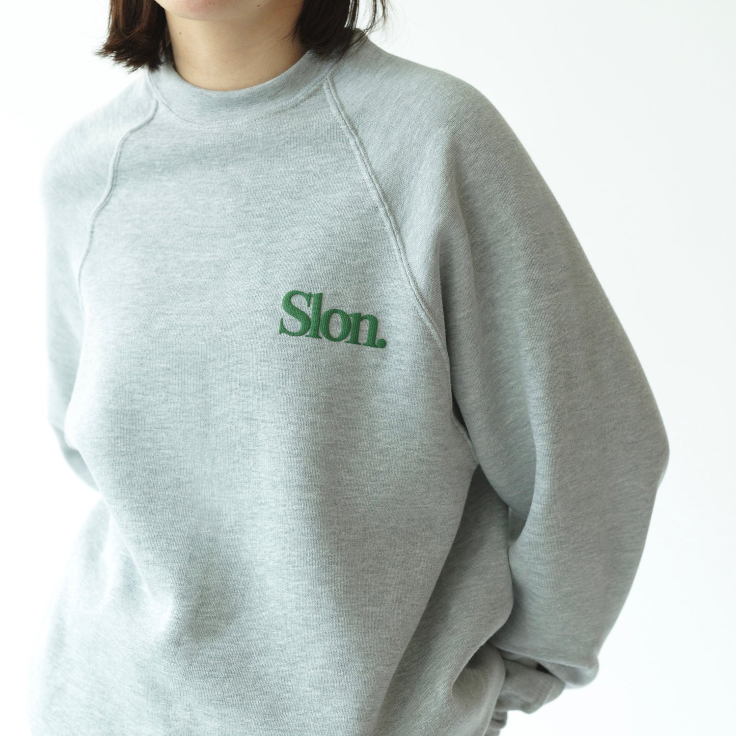 Slon Tech Logo Raglan Sweatshirt "Authentic Grey"