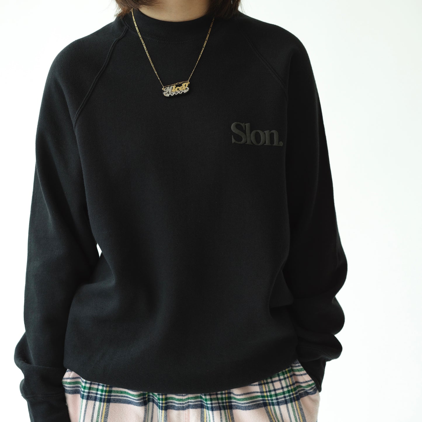 Slon Tech Logo Raglan Sweatshirt "City Black"