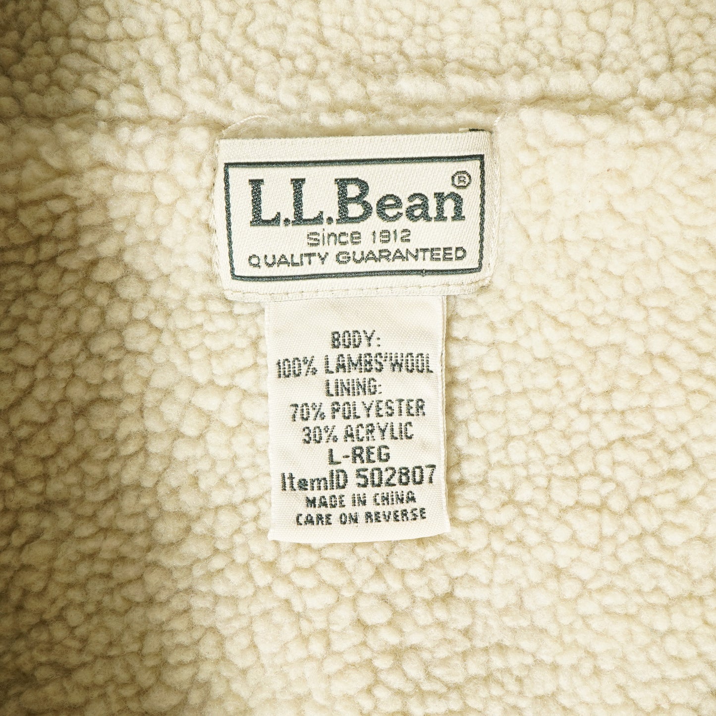 L.L.Bean Lamb Wool Zip Cardigan