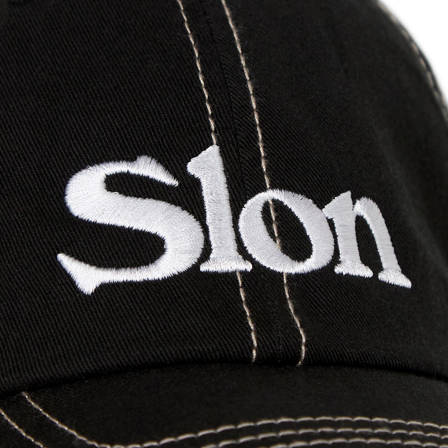 Slon Basic Hat - Black/Stone Stitch
