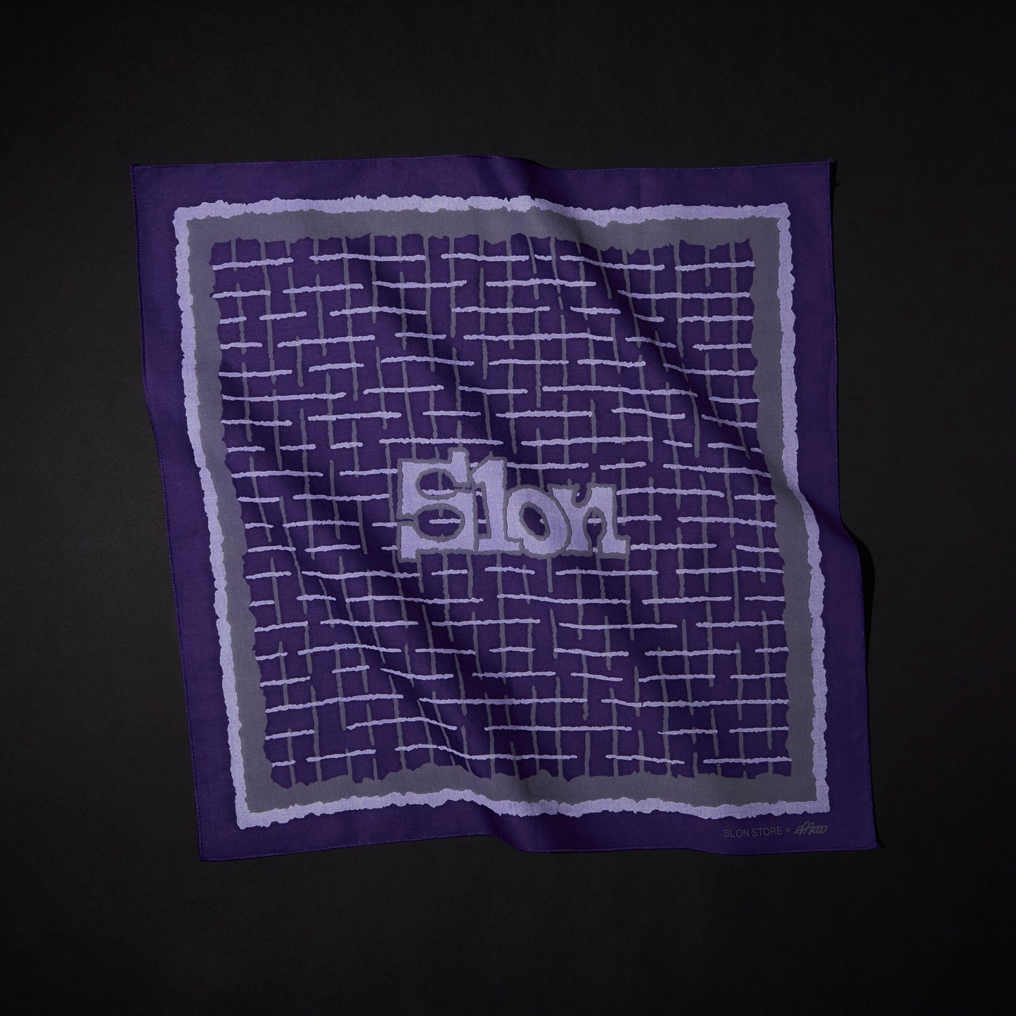 Slon x M U U Graph Check Bandana - Purple