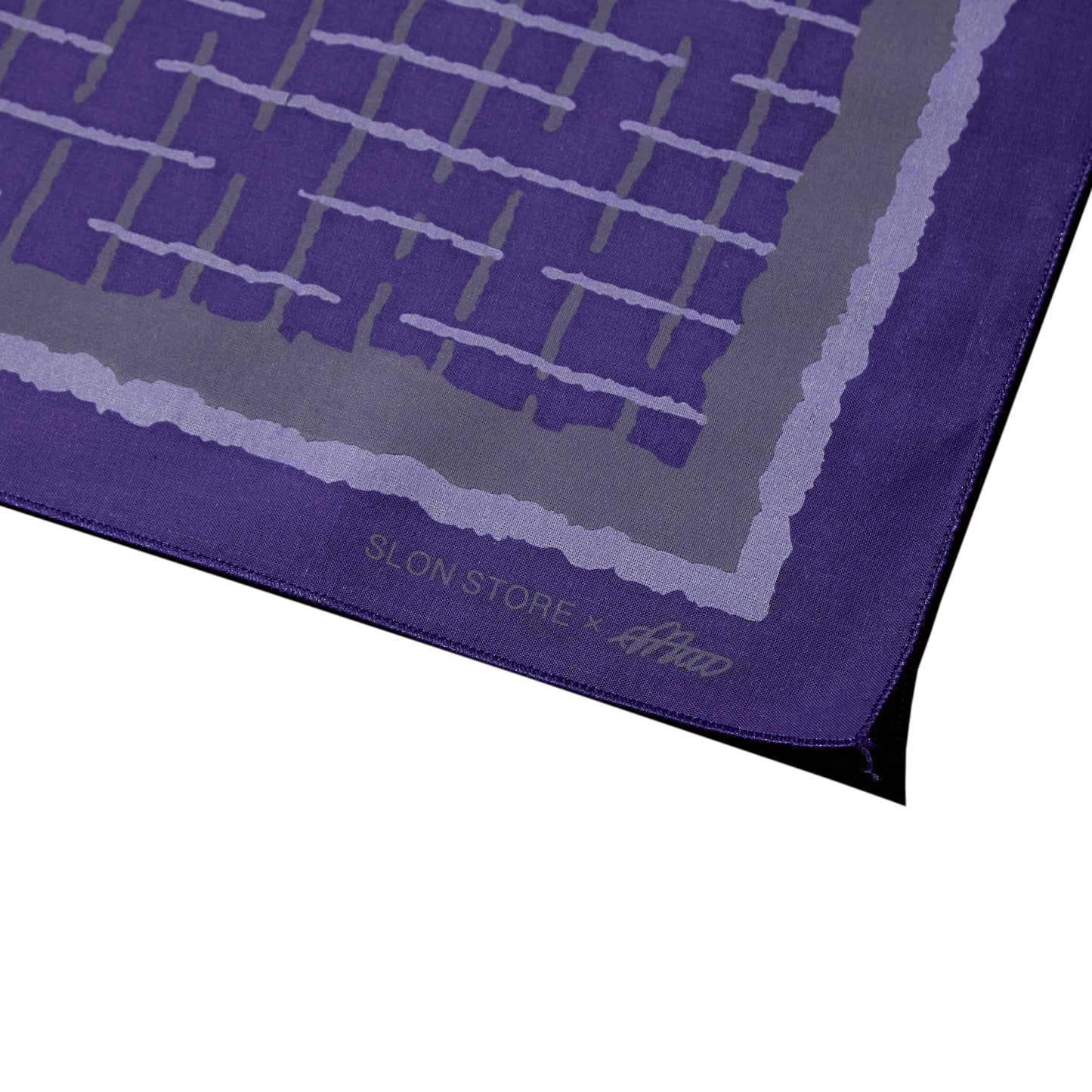 Slon x M U U Graph Check Bandana - Purple