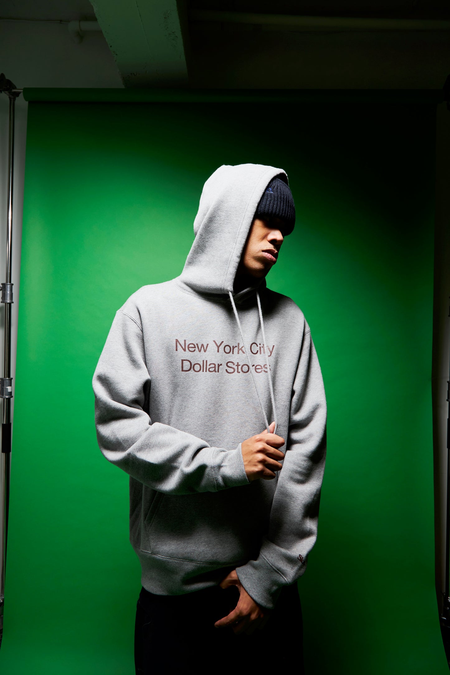 Slon NYC Dollar Stores Varsity Hoodie - Heather Grey