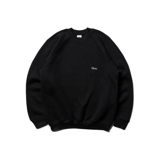 Slon Russell Raglan Crew - Black