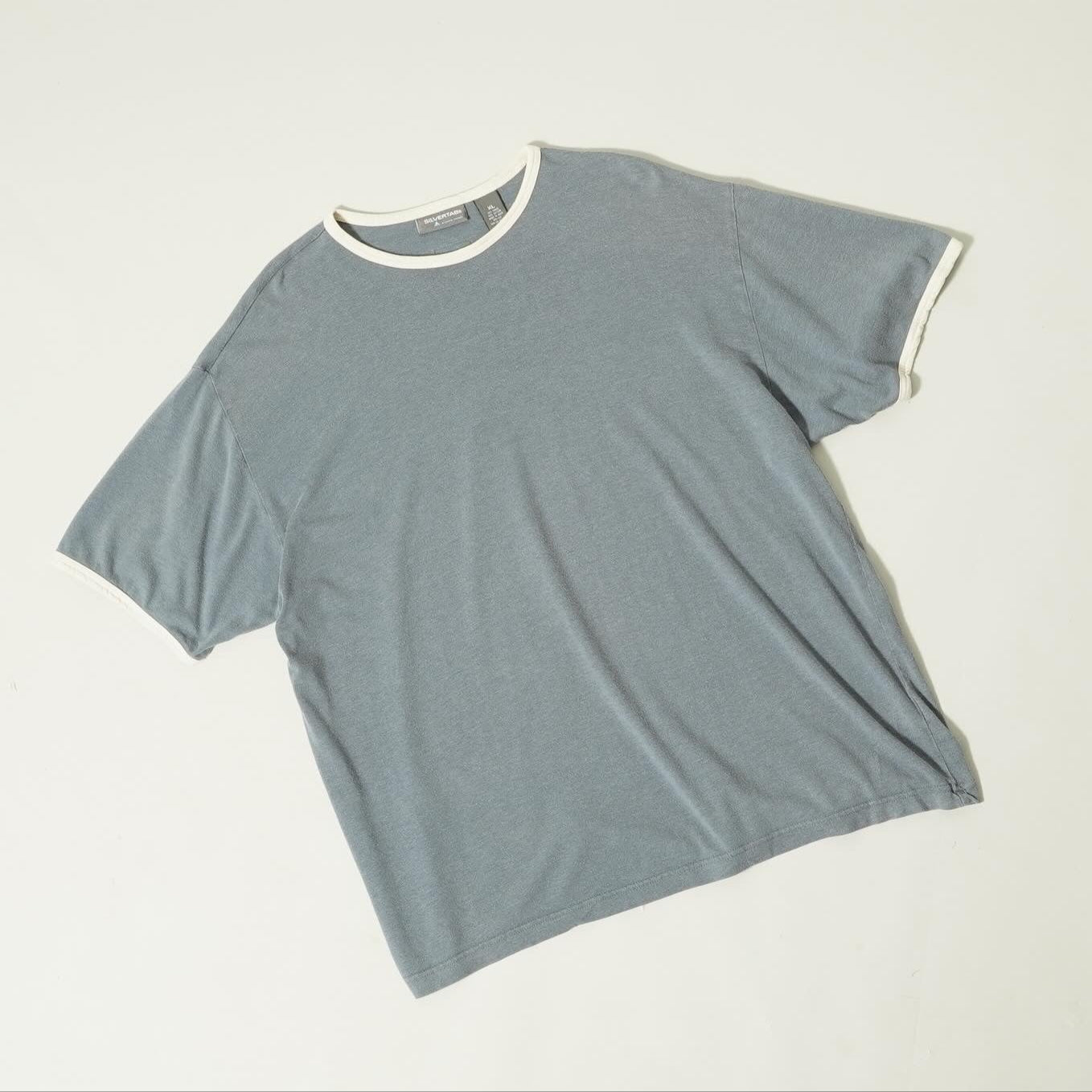 SILVER TAB S/S Tee - Grey