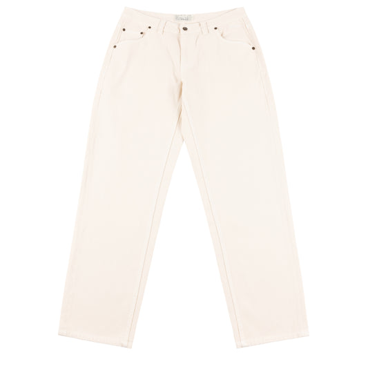 Dime Relaxed Denim Pants - Warm white