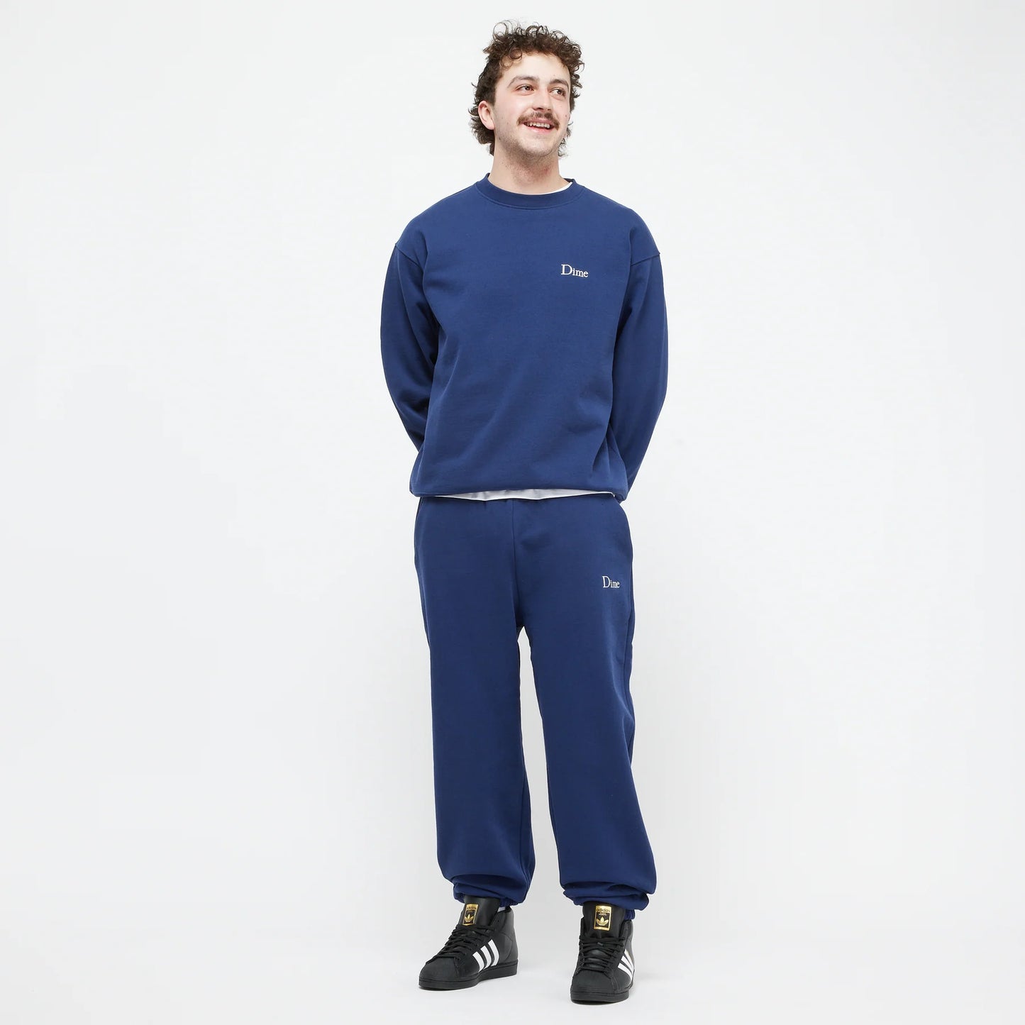 Dime Classic Small Logo Sweatpants - Navy