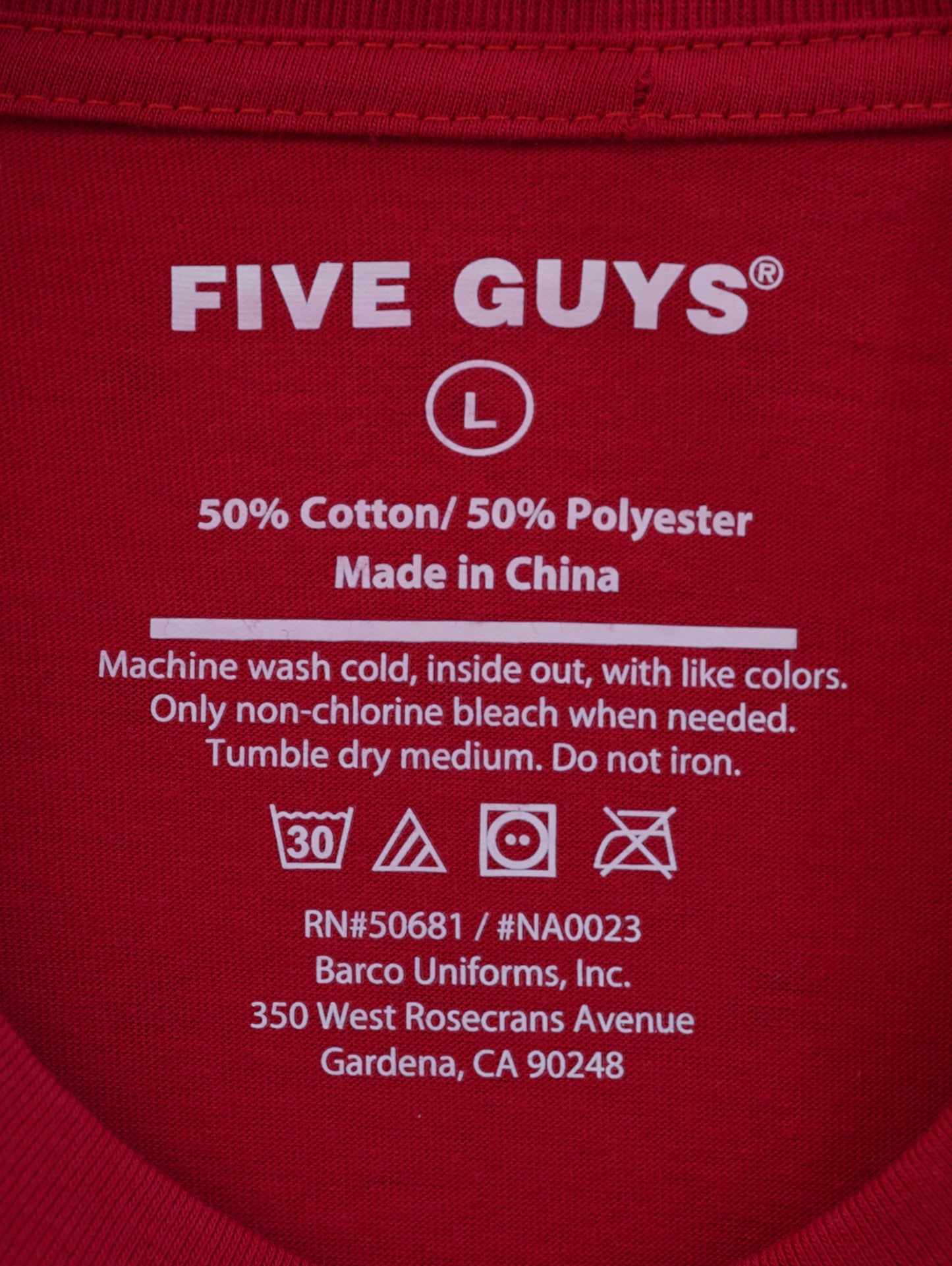 FIVE GUYS Staff Tee