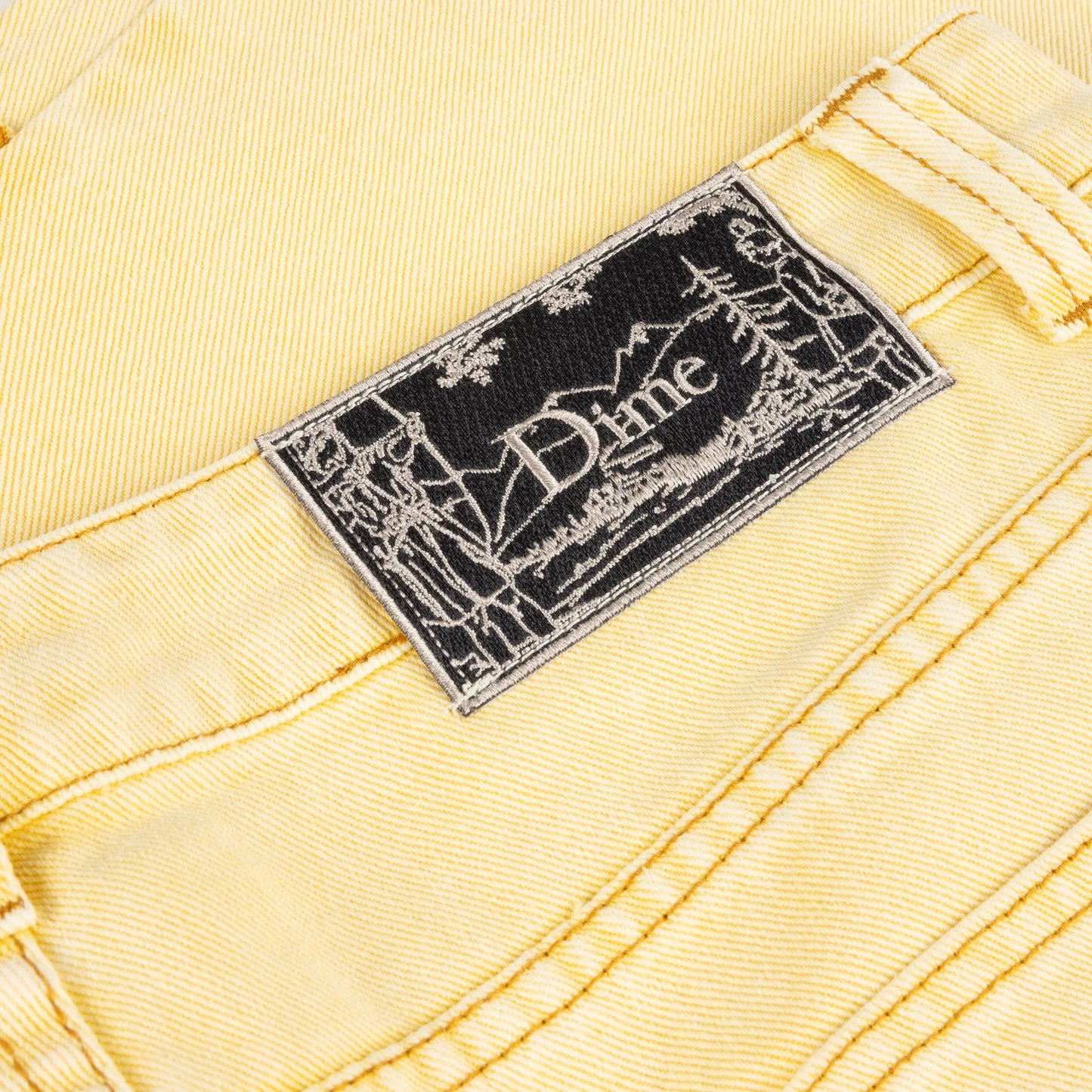 Dime Carpenter Denim Shorts - Lemon