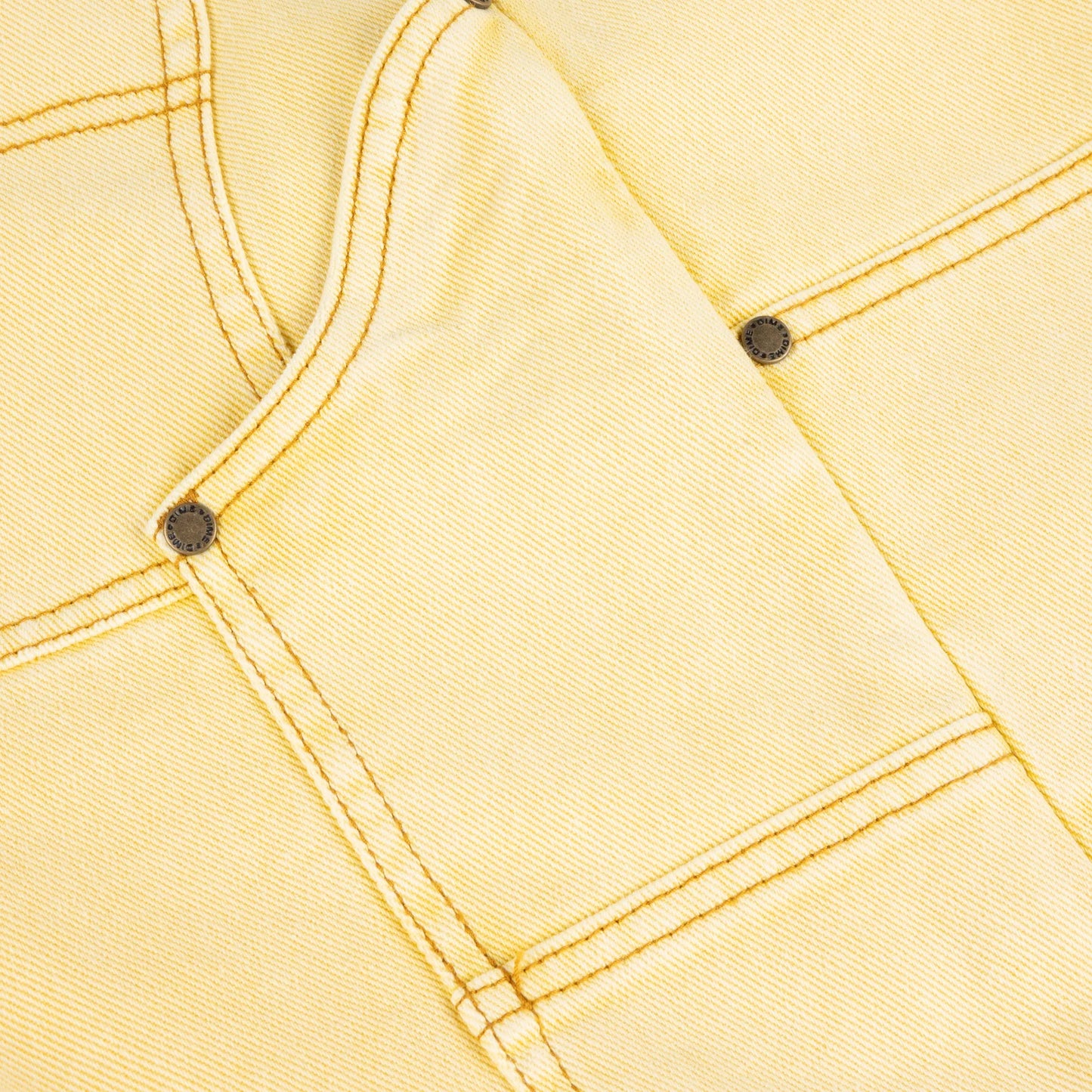 Dime Carpenter Denim Shorts - Lemon