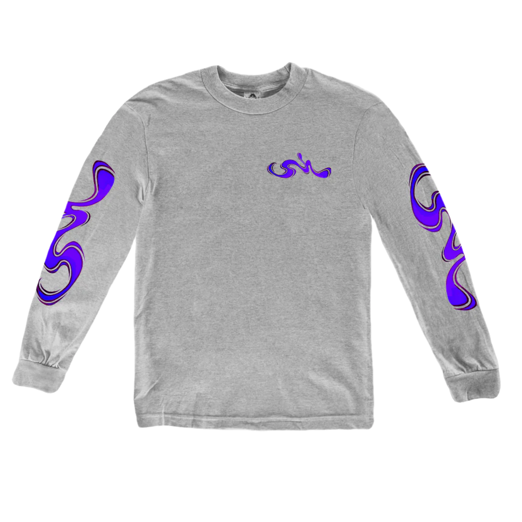 Sexhippies Squirt Logo Long Sleeve Shirt - Charcoal Heather