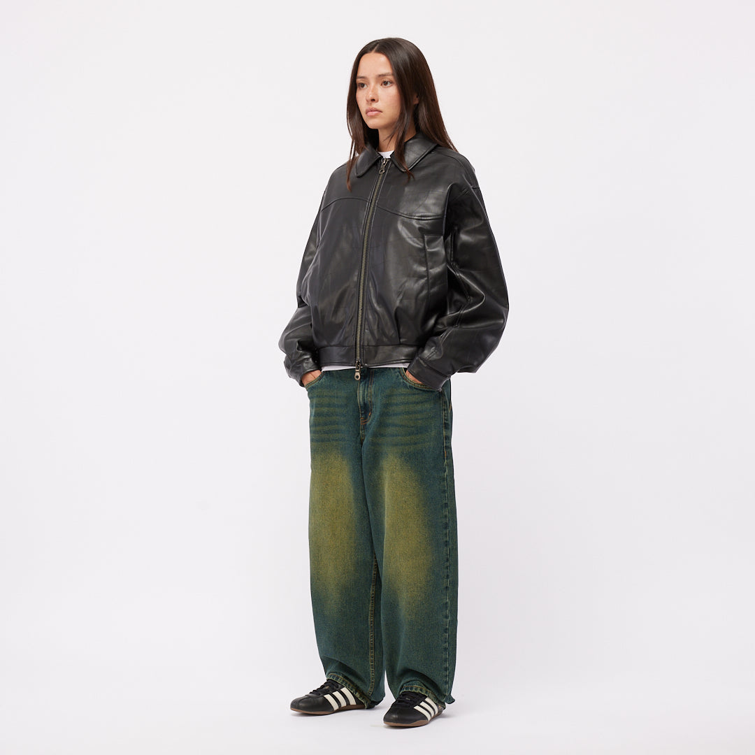 Dime Debossed Wavy Jacket - Black