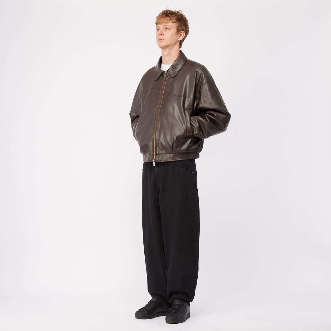 Dime Debossed Wavy Jacket - Brown
