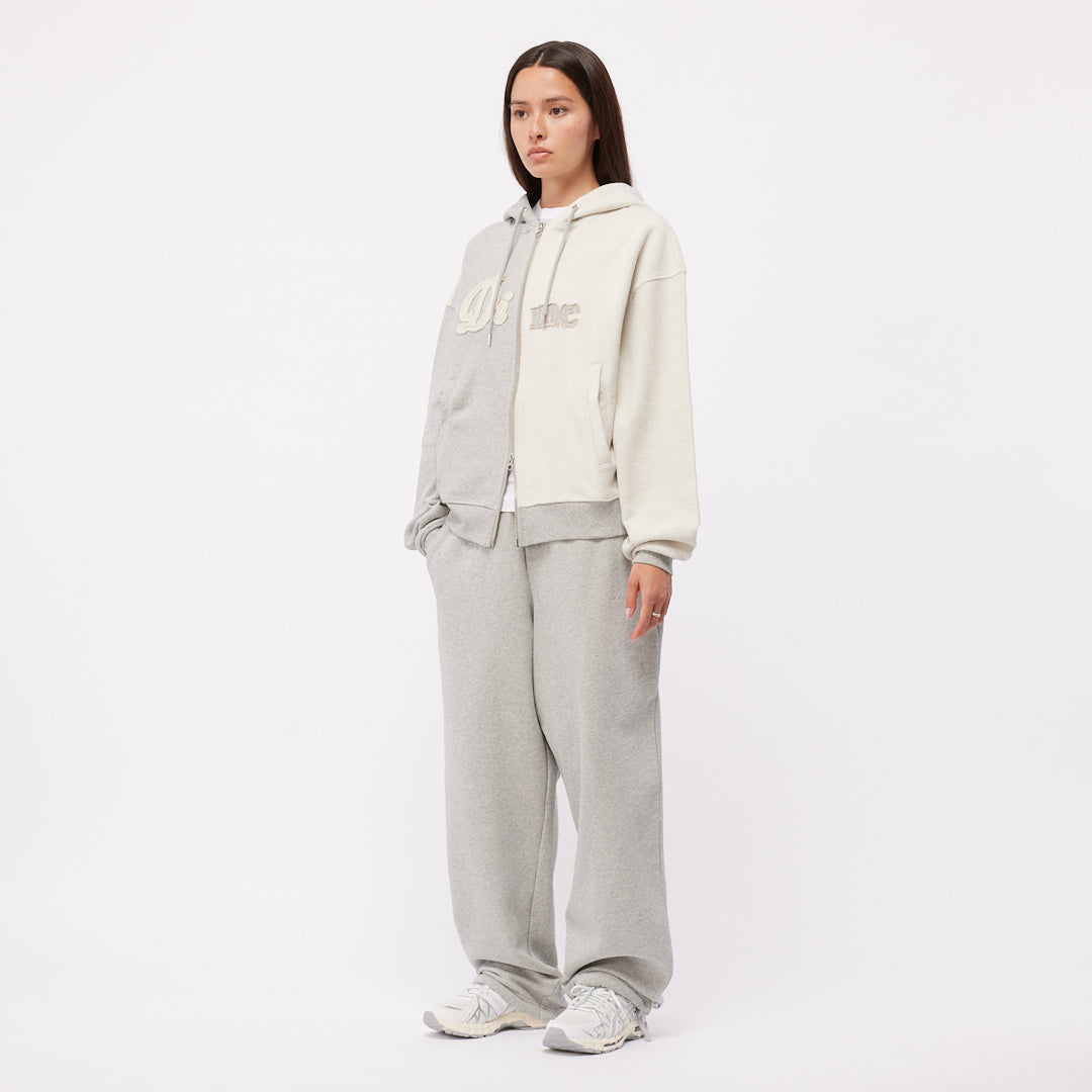 Dime Reverse French Terry Zip Hoodie - Heather gray