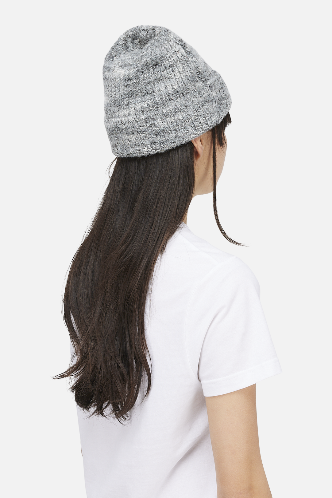 Dime Fuzzy Fold Beanie - Charcoal Multi