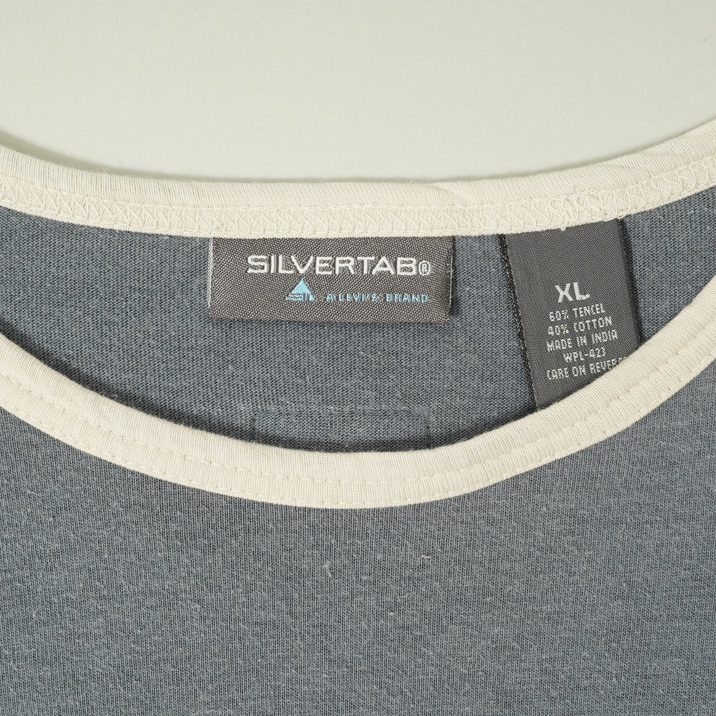 SILVER TAB S/S Tee - Grey
