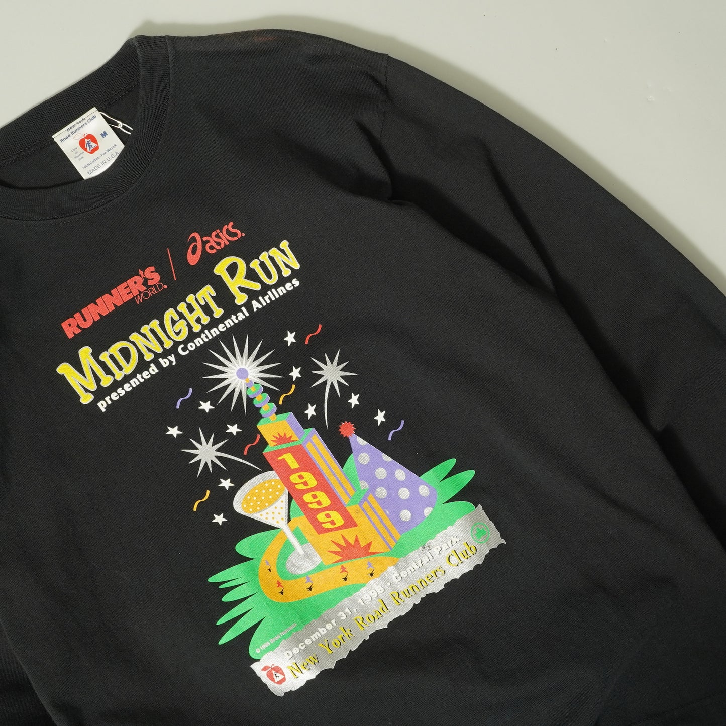 New York Road Runners Club MIDNIGHT RUN 1999 L/S Tee