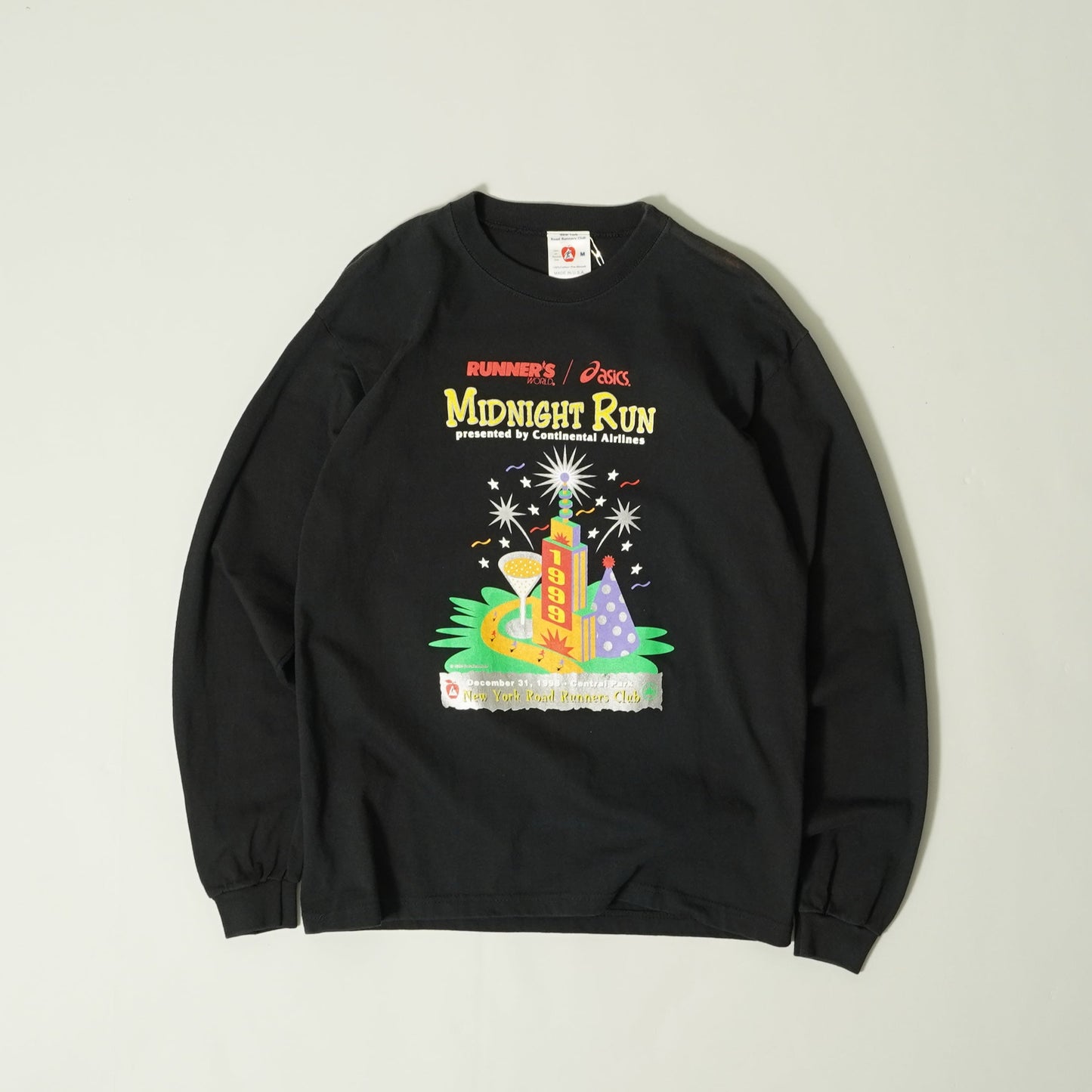 New York Road Runners Club MIDNIGHT RUN 1999 L/S Tee