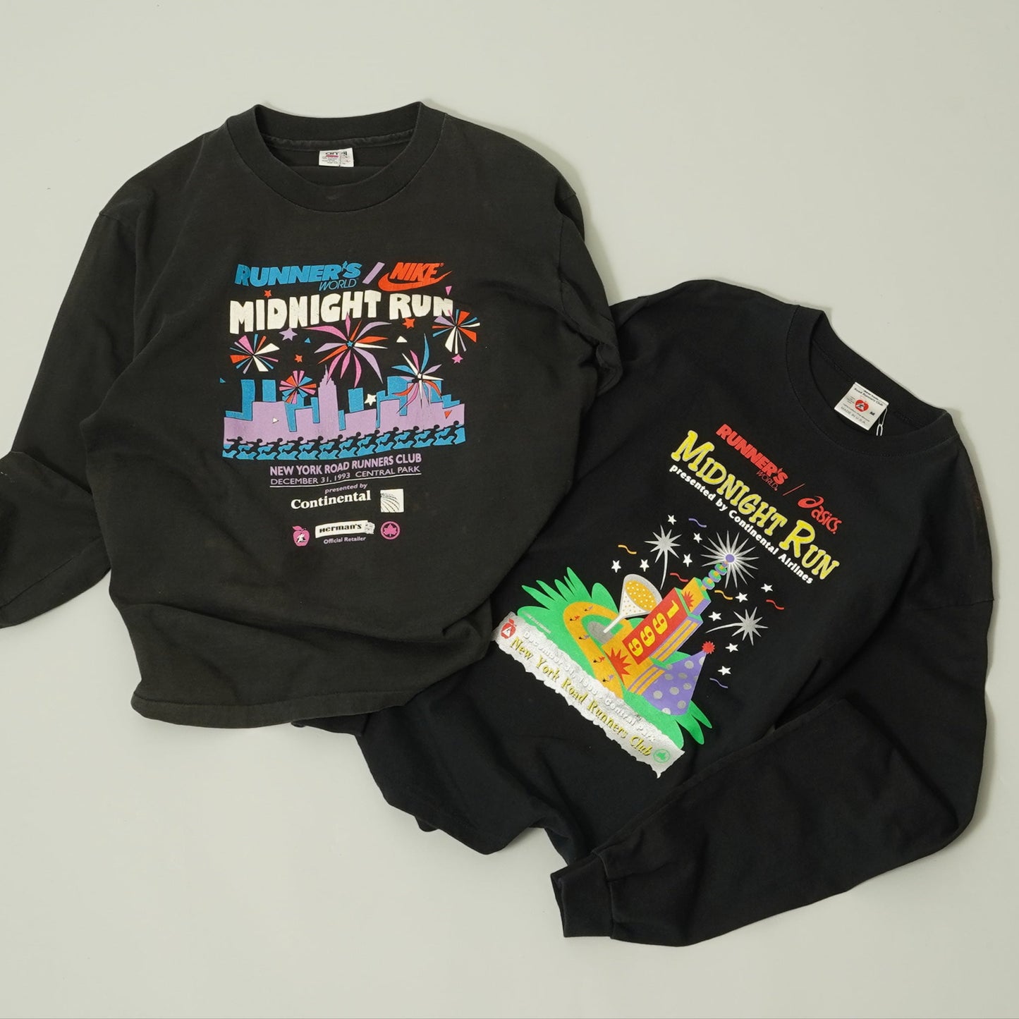 New York Road Runners Club MIDNIGHT RUN 1993 L/S Tee