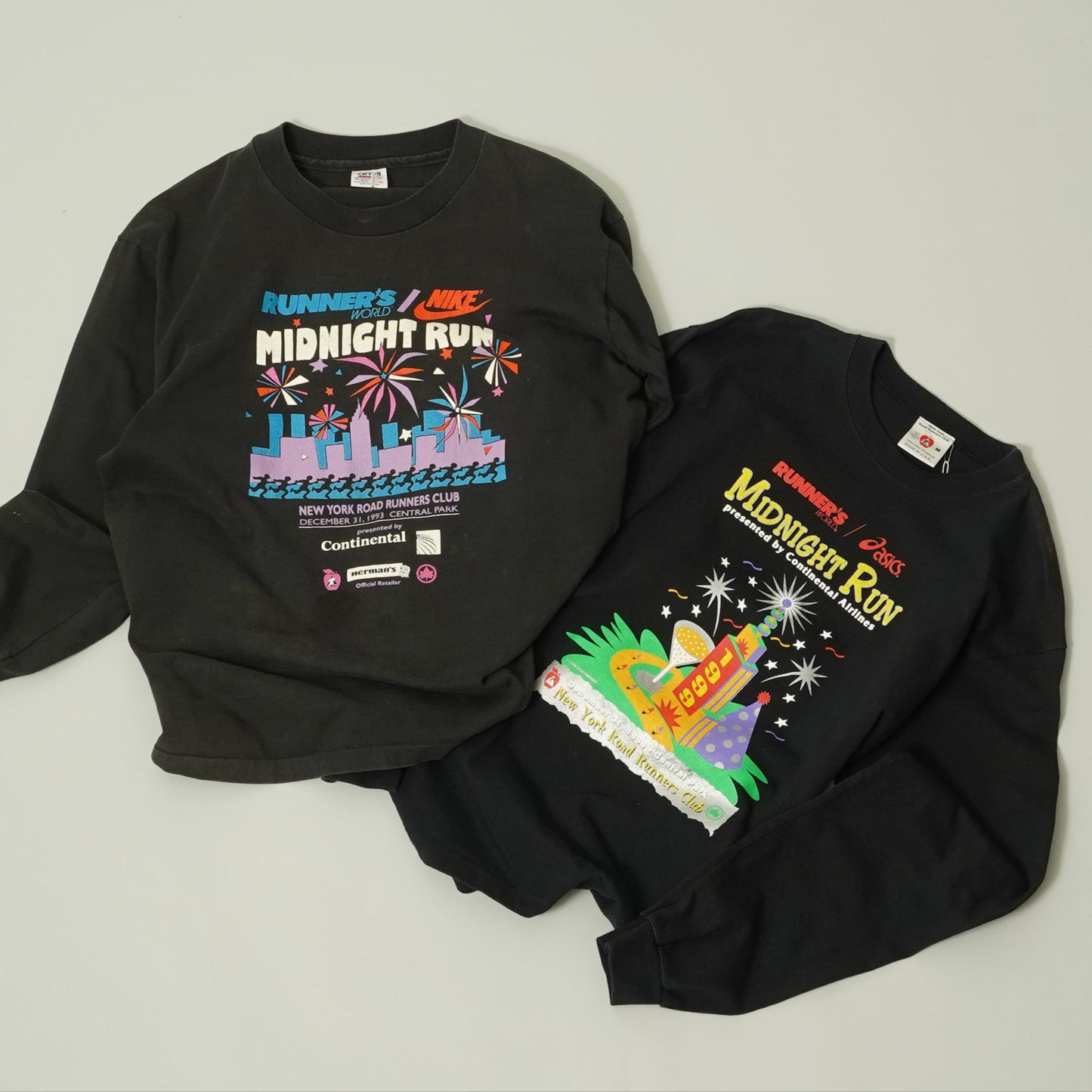 New York Road Runners Club MIDNIGHT RUN 1999 L/S Tee