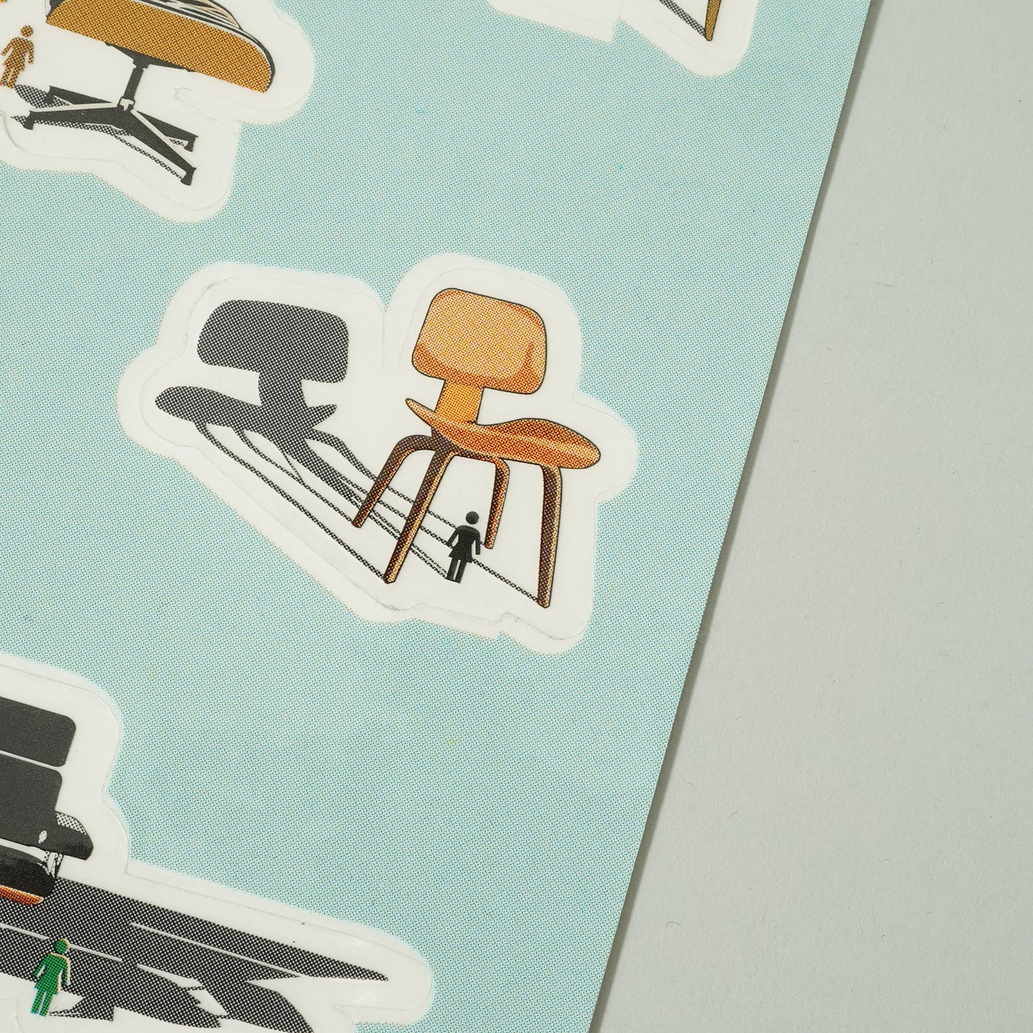 Girl Skateboard Eames Chair Sticker Sheet
