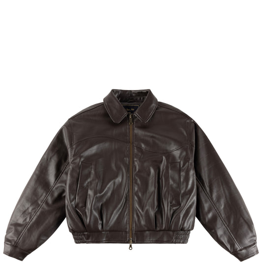 Dime Debossed Wavy Jacket - Brown