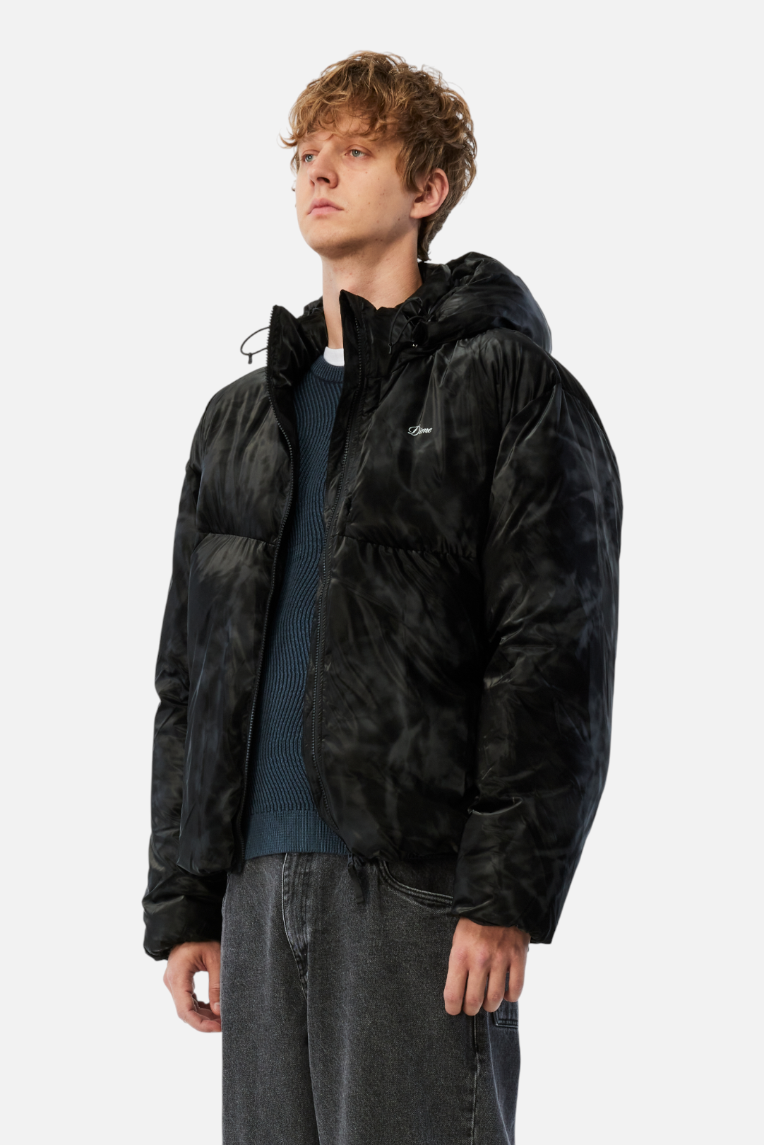 Dime Wavy Puffer - Smoke Black