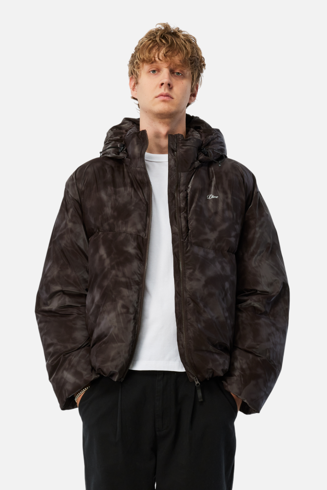 Dime Wavy Puffer - Smoke Brown