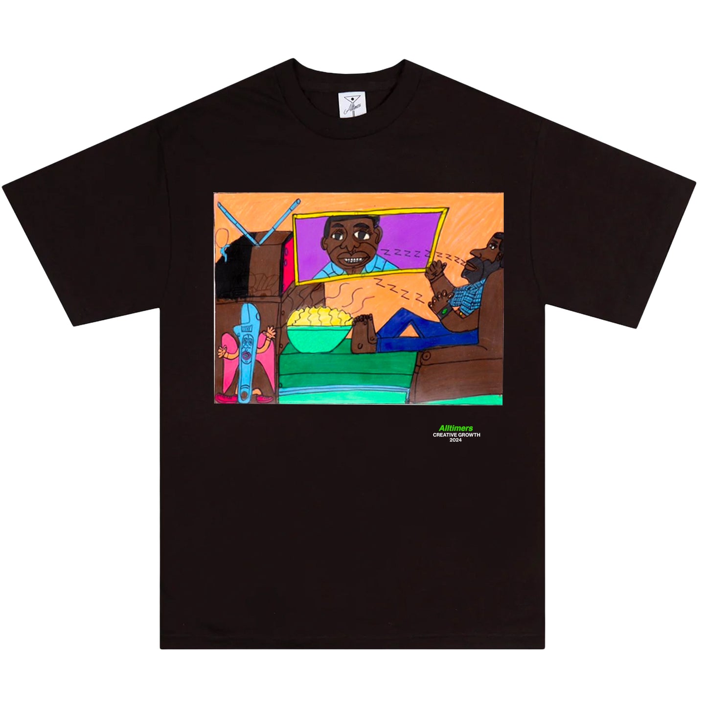 Alltimers x Creative Growth JOHN MARTIN TEE "Black"