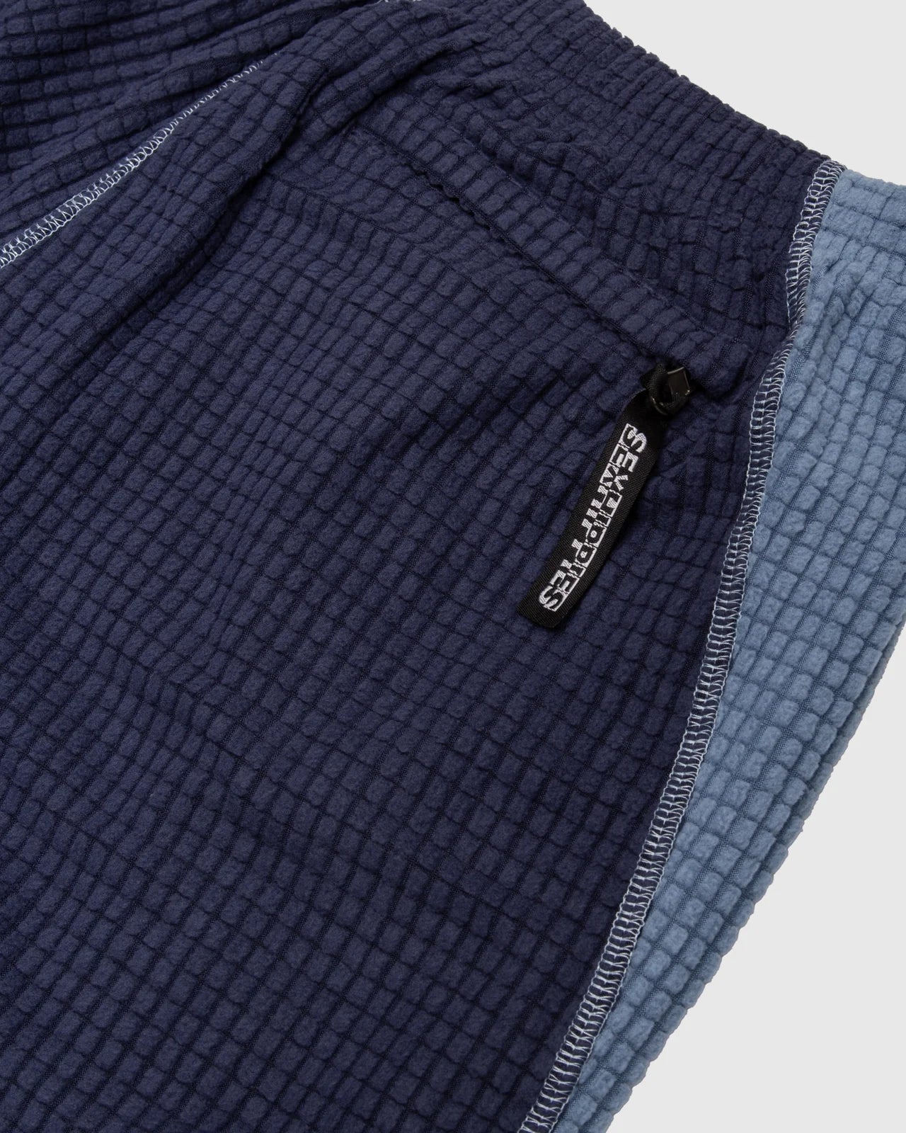 Sexhippies Grid Fleece Pant - Navy/Cool Blue
