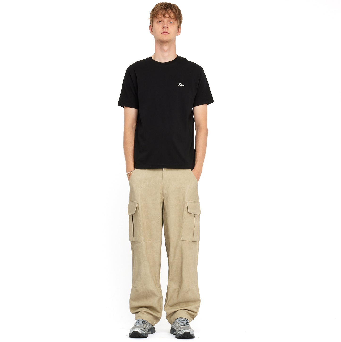 Dime Cursive Small Logo T-Shirt - Black