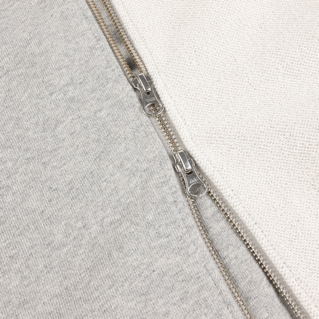 Dime Reverse French Terry Zip Hoodie - Heather gray