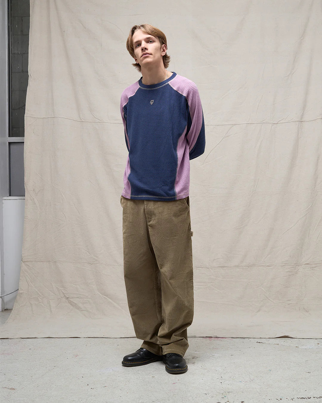 Sexhippies Grid Fleece 2.0 - Navy/Lilac
