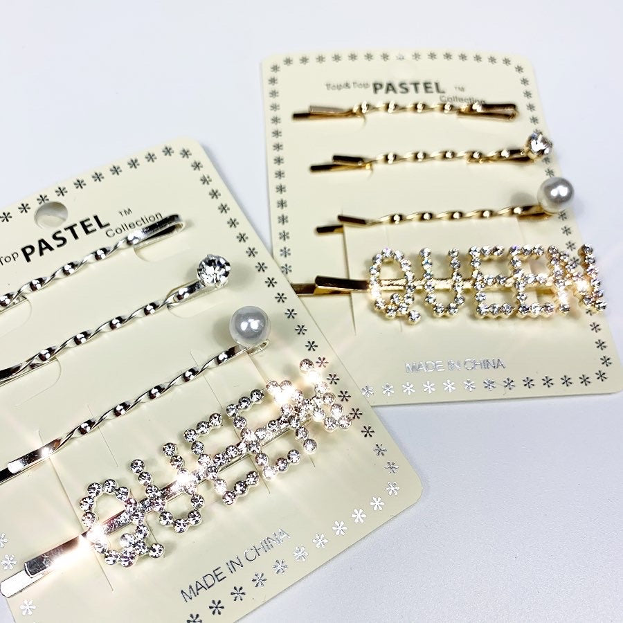 FUK'S SWEETHEART Hair Pins "QUEEN"