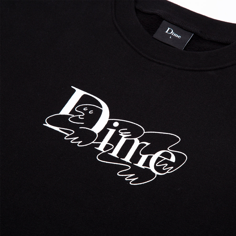 Dime Chilling Classic Logo Crewneck "Black"