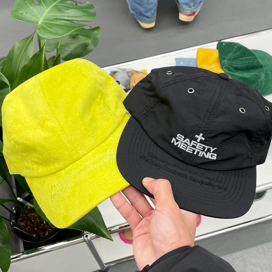 EasyGo Athletics "Safety Meeting" 6 Panel Cap / Chartreuse Suede 4 Panel Cap