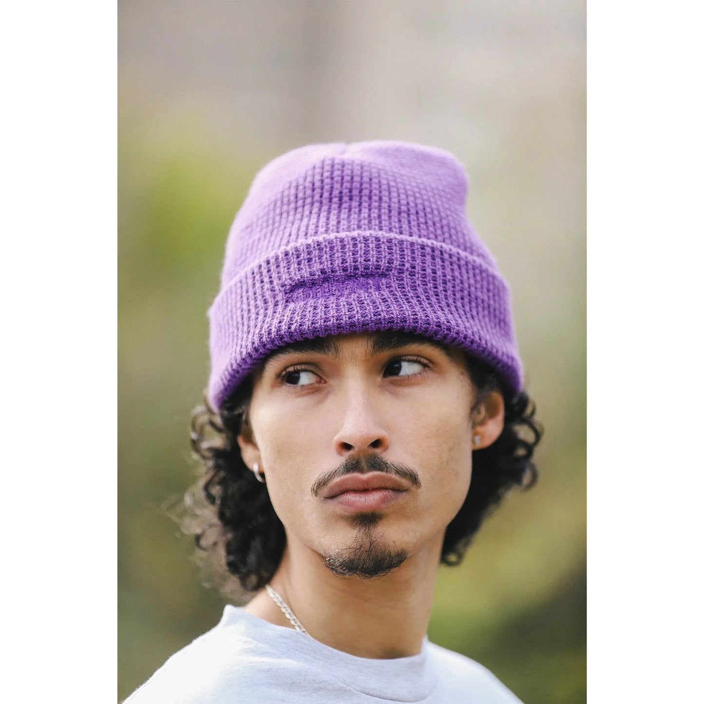 ONLY NY Lodge Waffle Knit Beanie "Purple"