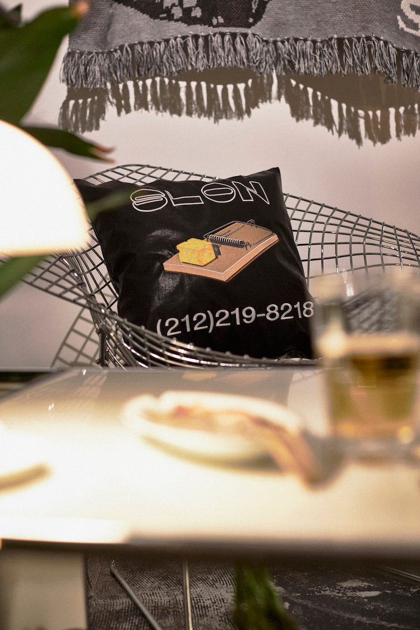 SLON × BE AT TOKYO "HOME AND WARM" Leather Cushion
