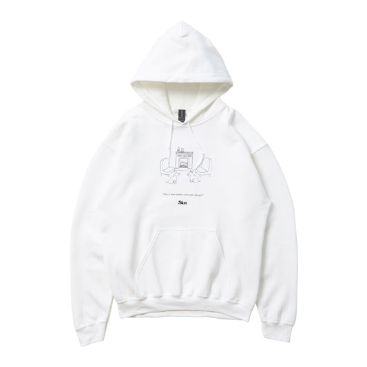 Slon New Year Pullover Hoodie - White