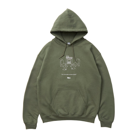 Slon New Year Pullover Hoodie - Military Green