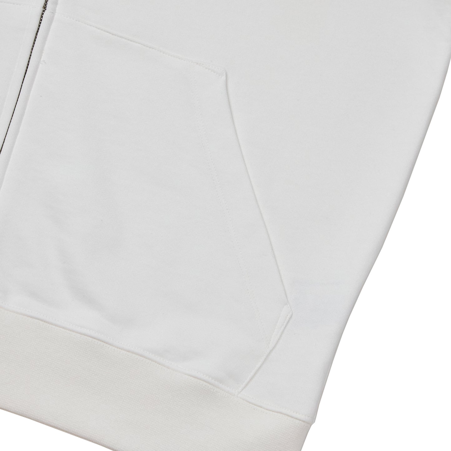 Slon Basic Full Zip Hoodie - White