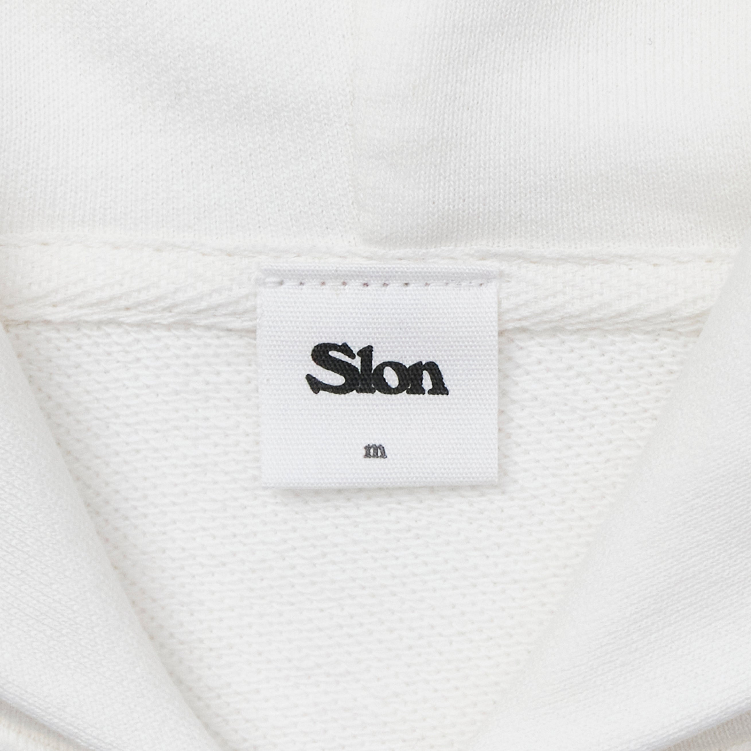 Slon Basic Full Zip Hoodie - White – SLON STORE