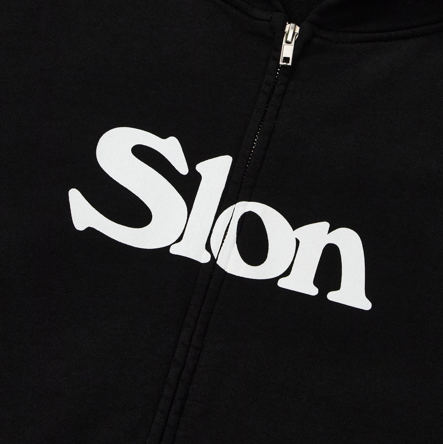 Slon Basic Full Zip Hoodie - Garment Dyed Black
