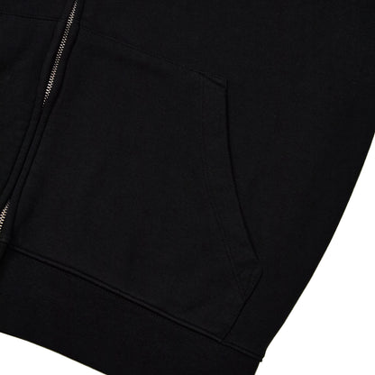 Slon Basic Full Zip Hoodie - Garment Dyed Black