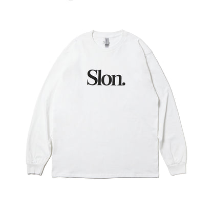 SLON Tech Logo L/S Tee "White/Black”