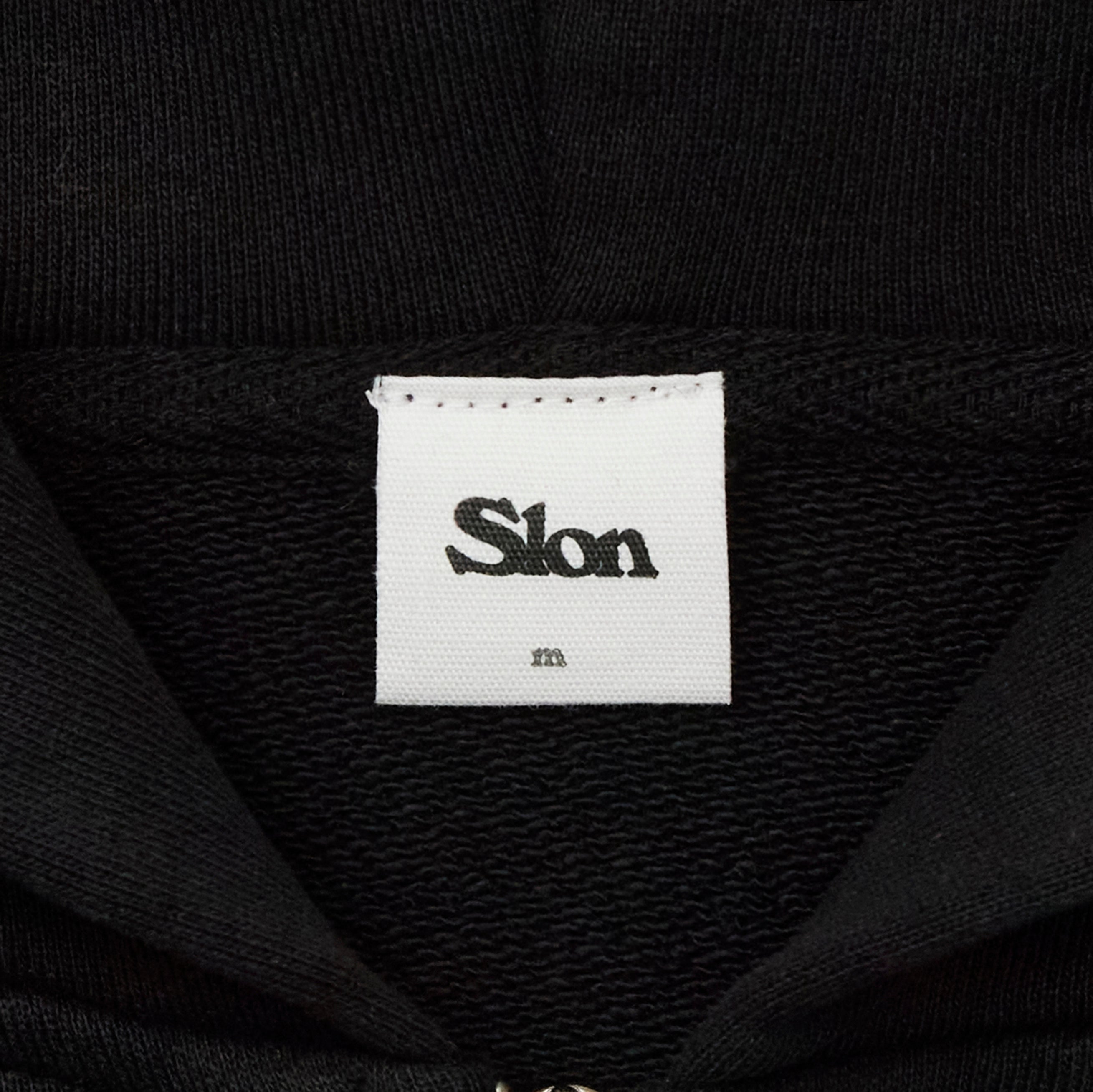 Slon Basic Full Zip Hoodie - Garment Dyed Black – SLON STORE