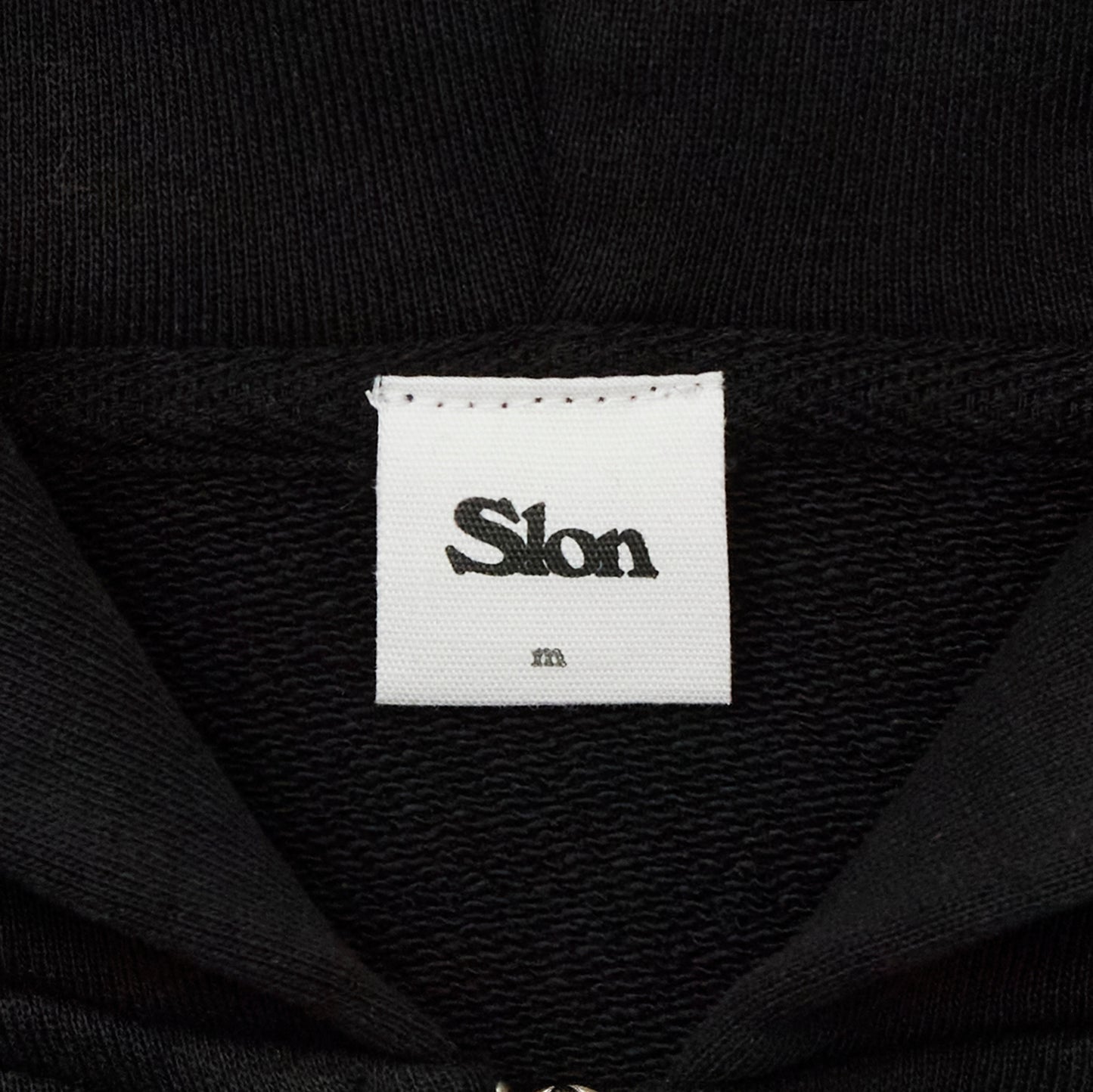 Slon Basic Full Zip Hoodie - Garment Dyed Black